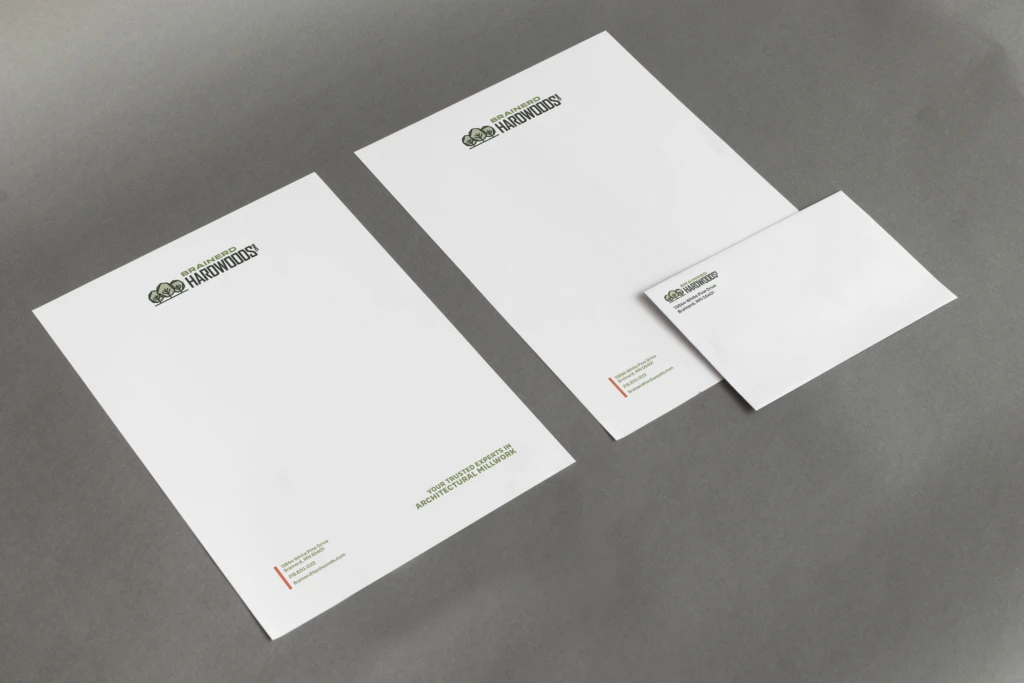 Brainerd Hardwoods Letterhead & Envelope Mockup